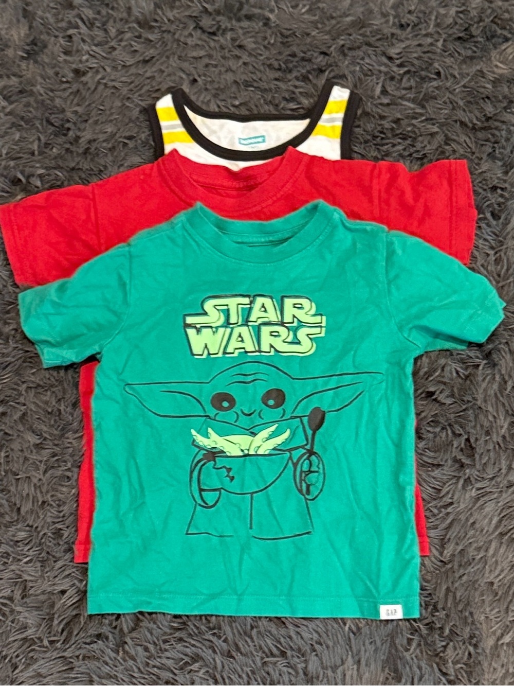 Bundle of 3 Tee’s Grogu, Mickey Mouse and a tank